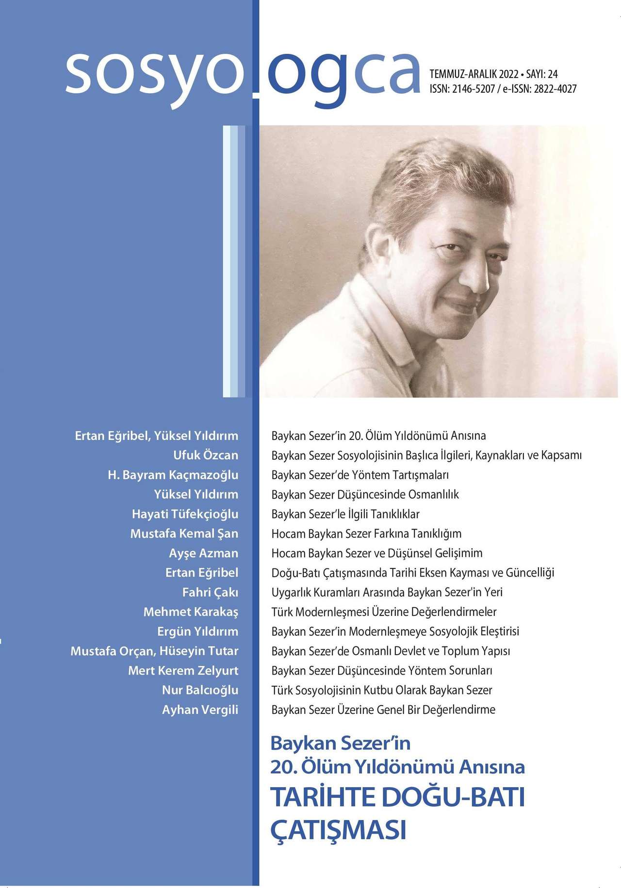 Sosyologca 24 - Baykan Sezer’in 20. Ölüm Yıldönümü Anısına: Tarihte Doğu-Batı Çatışması kapağı