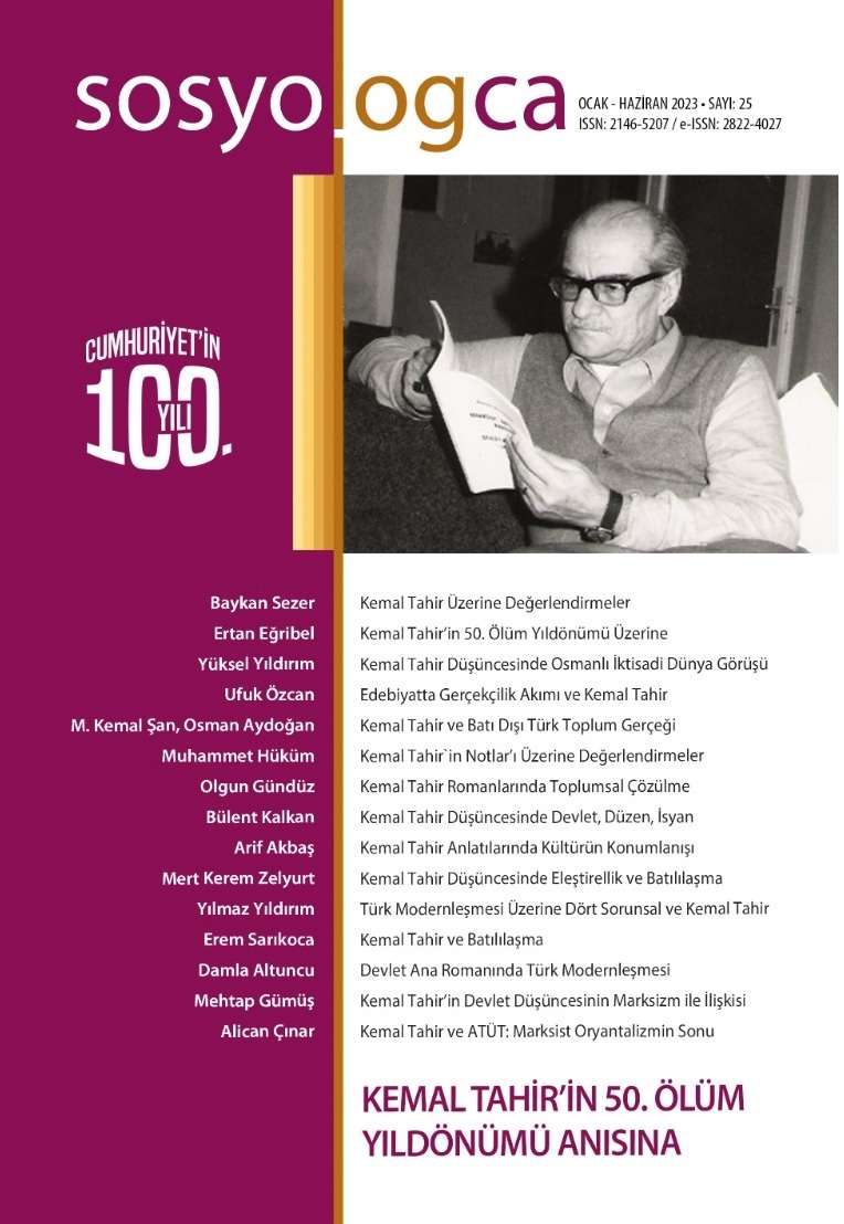 Sosyologca 25 - Kemal Tahir’in 50. Ölüm Yıldönümü Anısına: Cumhuriyet’in 100. Yılı kapağı