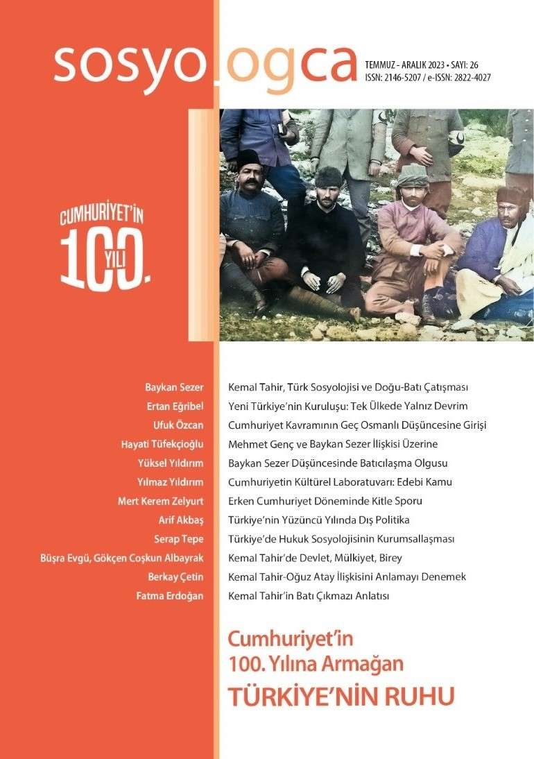 Sosyologca 26 - Cumhuriyet’in 100. Yılına Armağan: Türkiye’nin Ruhu kapağı