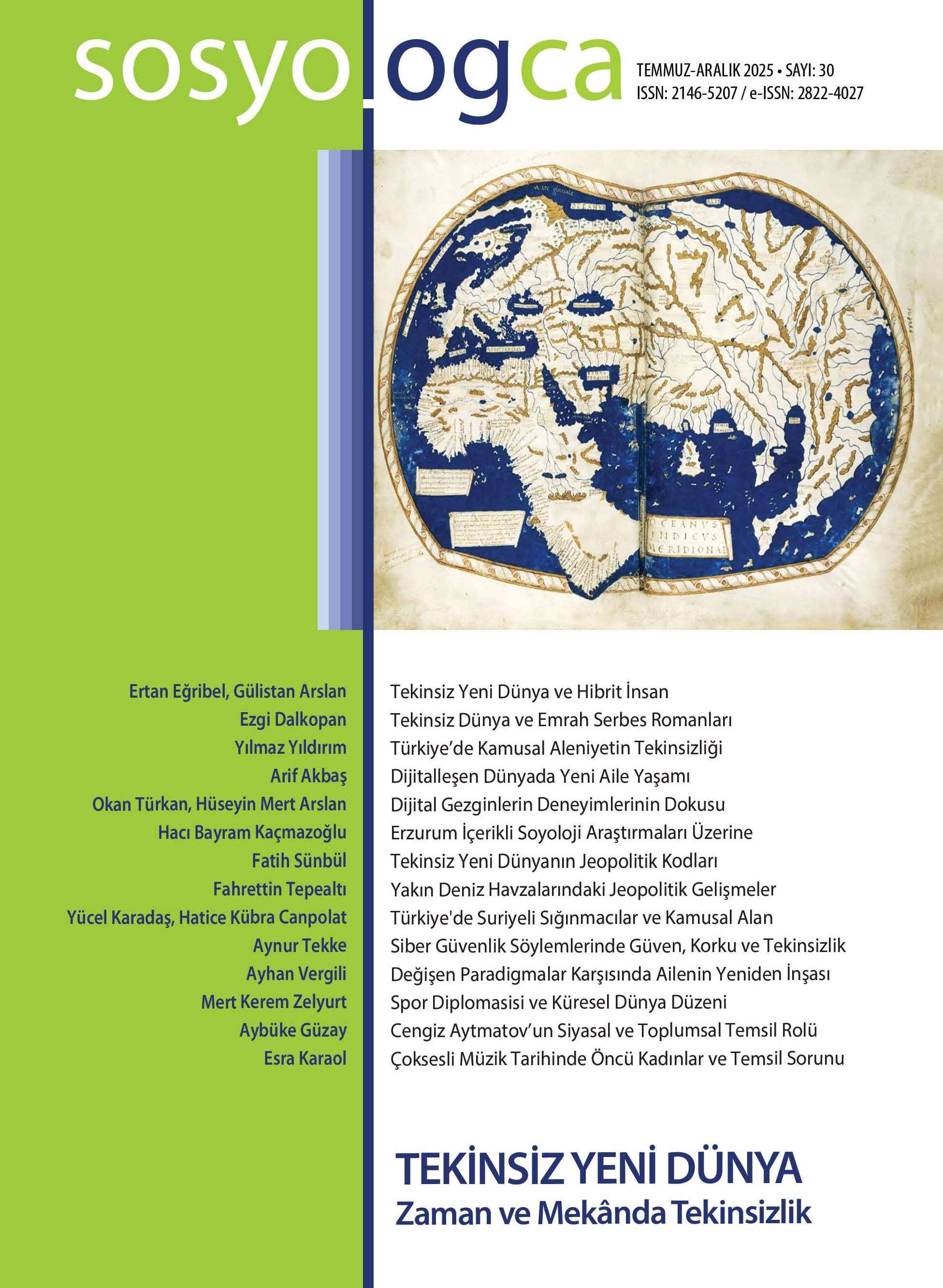 Sosyologca 30 – TEKİNSİZ YENİ DÜNYA: Zaman ve Mekânda Tekinsizlik kapağı